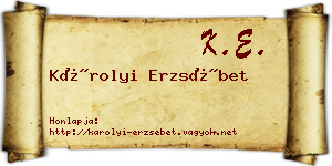 Károlyi Erzsébet névjegykártya