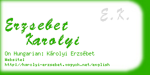 erzsebet karolyi business card