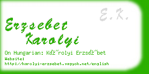 erzsebet karolyi business card